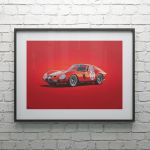 Cartel Ferrari 250 GTO - Rojo - 24h Le Mans - 1962 - Colors of Speed