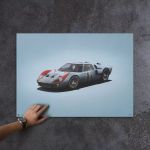 Cartel Ford GT40 - Blue - 24h Le Mans - 1966 - Colors of Speed