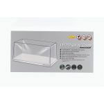 Una sola vitrina blanco con 4 lámparas LED móviles para la escala 1/18