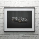 Cartel Ford GT40 - Negro - 24h Le Mans - 1966 - Colors of Speed
