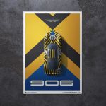 Poster Porsche 906 - 12h Race Sebring - 1967