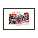 Ayrton Senna estampado Lotus 1986 por Armin Flossdorf