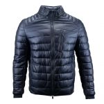 Heinz Bauer Veste en cuir Speedster blu navy