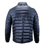 Heinz Bauer Veste en cuir Speedster blu navy