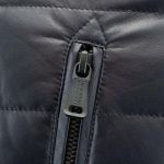 Heinz Bauer Veste en cuir Speedster blu navy