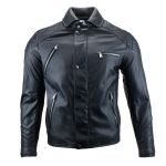 Heinz Bauer Giacca in pelle Road King nero
