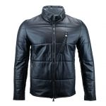 Heinz Bauer Veste en cuir Tempelhof noir