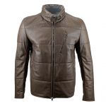 Heinz Bauer Chaqueta de cuero Tempelhof mud