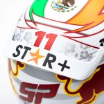Sergio Pérez miniature helmet Formula 1 Japan GP 2022 1/2