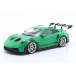 Porsche 911 (992) GT3 RS 2023 verde / argento Decor 1/18