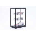 Vitrine mit LED-Beleuchtung für Modellautos im Maßstab 1:18, 1:24, 1:43 schwarz