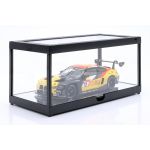 Vitrina individual con iluminación LED para maquetas de coches a escala 1/18 negro