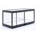 Vetrina singola con illuminazione a LED e specchio per automodelli in scala 1/18 nero