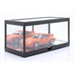 Vitrine individuelle avec éclairage LED et miroir pour modèles réduits de voitures à l'échelle 1/18 noir