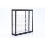 Vitrine avec éclairage LED et miroir pour modèles réduits de voitures aux échelles 1/43, 1/64 noir