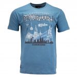 Motorworld T-Shirt Köln Skyline blau