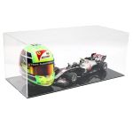 Vetrina per 1 casco in scala 1/2 e 1 automodello in scala 1/18