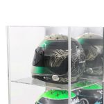 Vitrine au sol pour 4 casques à l'échelle 1/2 miroir