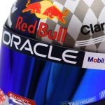 Sergio Pérez miniature helmet Formula 1 Silverstone GP 2024 1/4