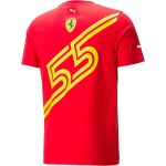 Scuderia Ferrari Sainz Camiseta rojo