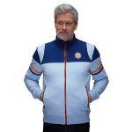 Gulf Sweatjacket Classic Stripe light blue