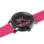 Paddock Damen Armbanduhr Leder pink