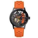 Paddock Damen Armbanduhr Leder orange