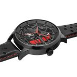 Paddock Montre cuir rouge