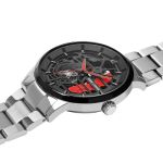 Paddock Reloj Acero inoxidable plateado/rojo