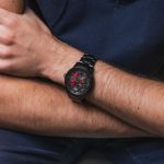 Paddock Reloj Acero inoxidable negro/rojo