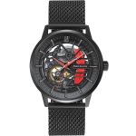 Paddock Montre Milanais + cuir rouge
