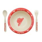 Nürburgring Juego de vajilla infantil blanco/rojo