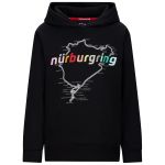 Nürburgring Sudadera con capucha para niños Racetrack negro