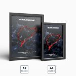 3D Poster Nürburgring Racetrack rot A4