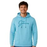 Nürburgring Kapuzenpullover Logo blau
