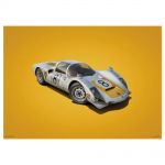 Affiche Porsche 906 - blanc - GP du Japon - 1967 - Colors of Speed