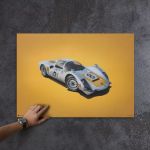 Poster Porsche 906 - white - Japan GP - 1967 - Colors of Speed