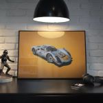 Poster Porsche 906 - white - Japan GP - 1967 - Colors of Speed