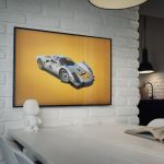 Cartel Porsche 906 - blanco - GP de Japón - 1967 - Colors of Speed