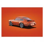 Poster Porsche 911 RS - Tangerine - Colors of Speed