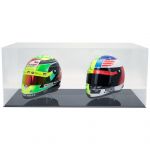 Showcase for 2 miniature helmets