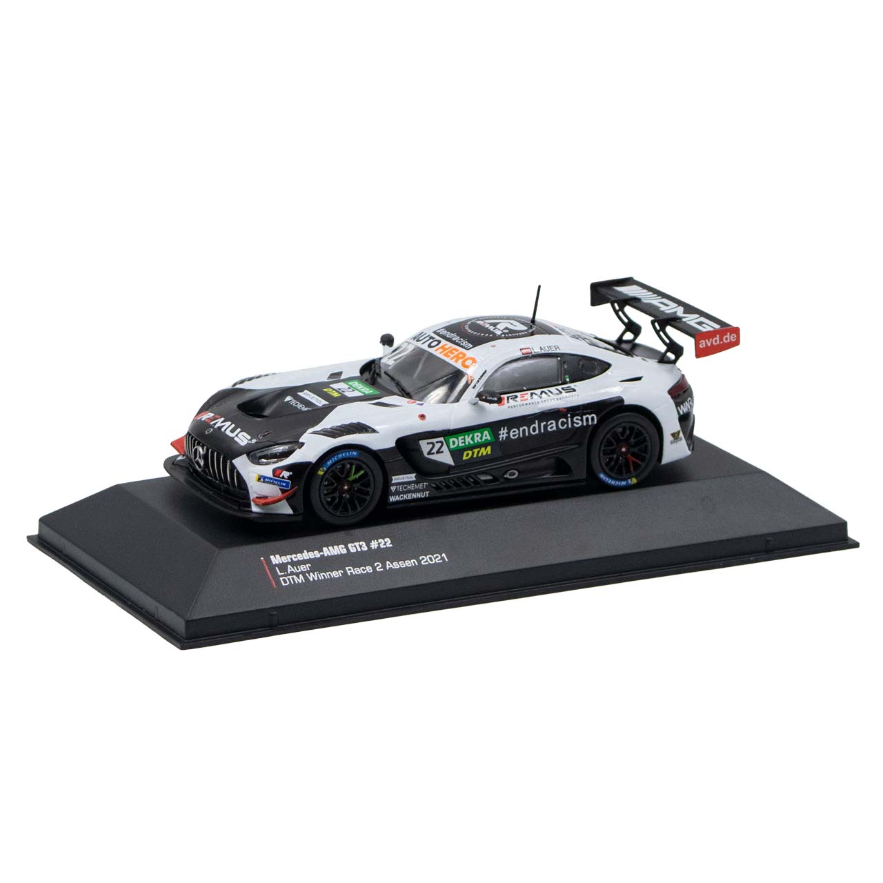 Mercedes AMG GT3 Evo Lucas Auer #22 Winward Racing Sieger DTM Hockenheim 2021 1:43