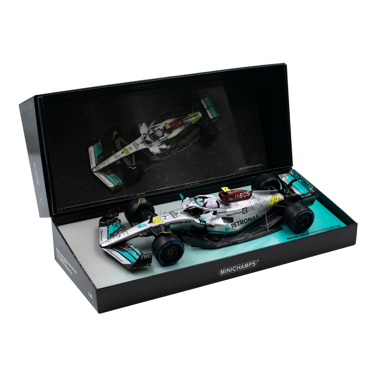 Lewis Hamilton Mercedes AMG Petronas W13 Formel 1 Monaco GP 2022 Limitierte Edition 1:18