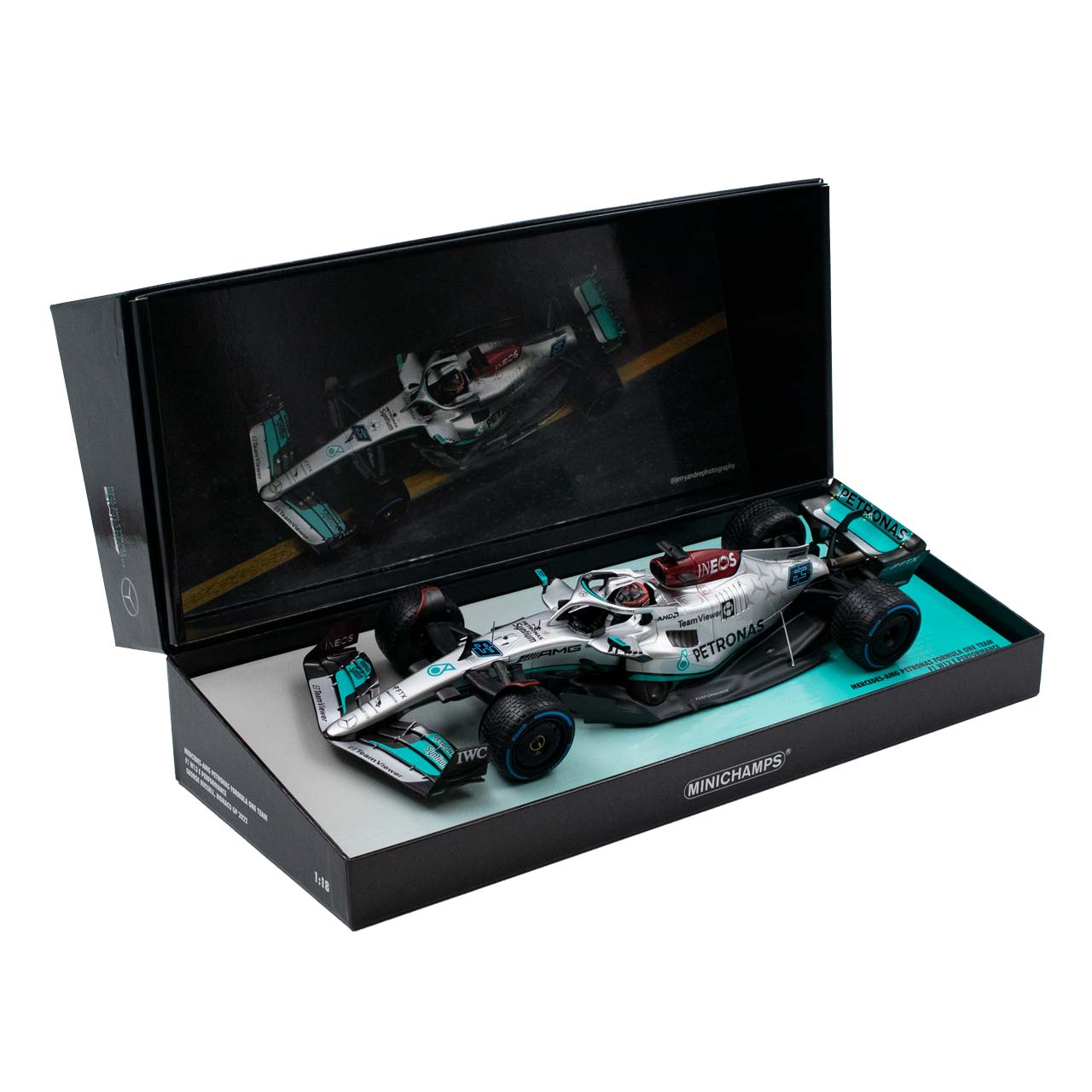 George Russell Mercedes AMG Petronas W13 Formel 1 Monaco GP 2022 Limitierte Edition 1:18