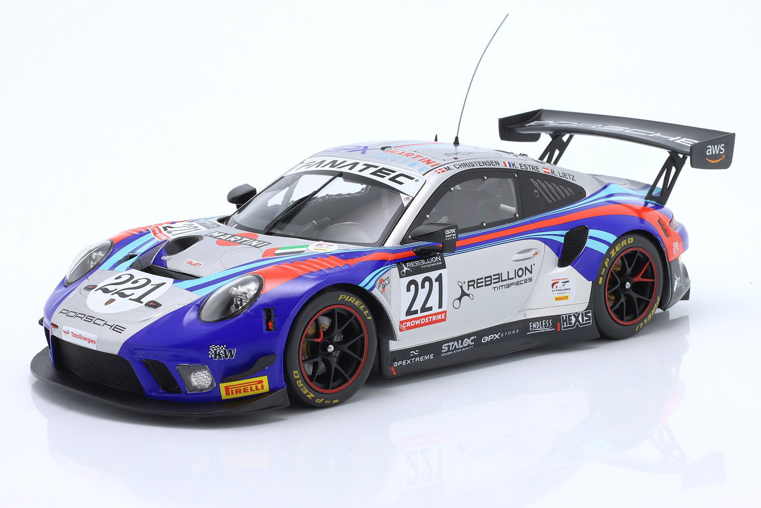 Porsche 911 GT3 R #221 24h Spa 2022 GPX Martini Racing 1:18