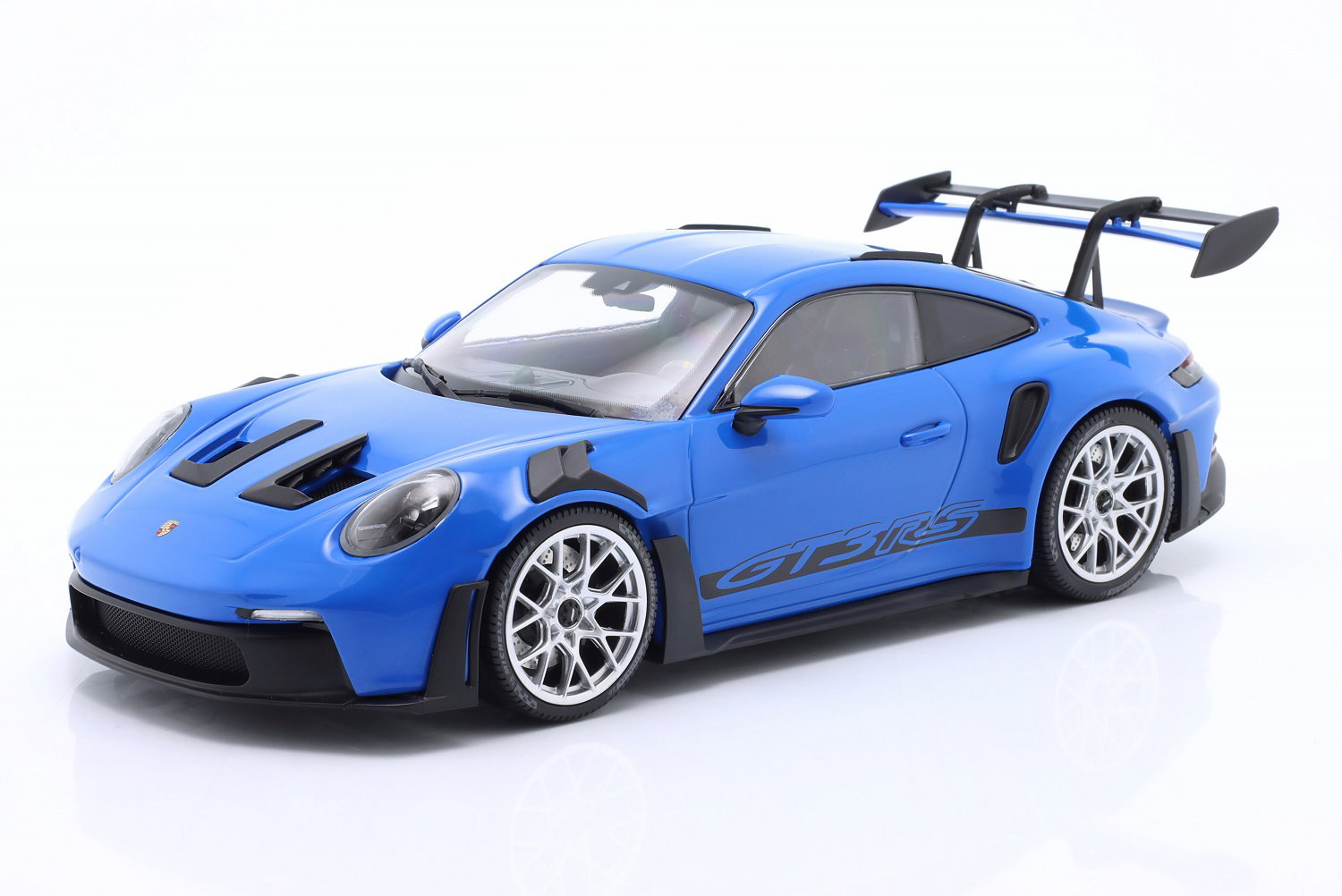 Porsche 911 (992) GT3 RS 2023 blau / Decor silber 1:18