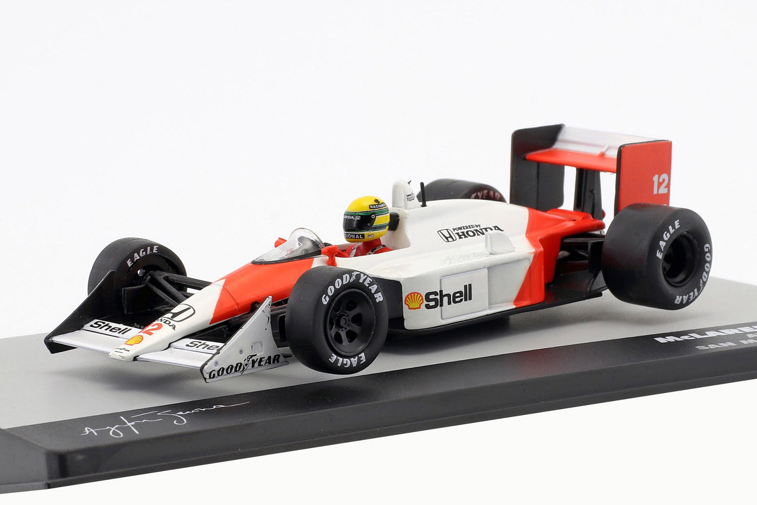Ayrton Senna McLaren MP4/4 #12 Gewinner San Marino GP Formel 1 1988 1:43
