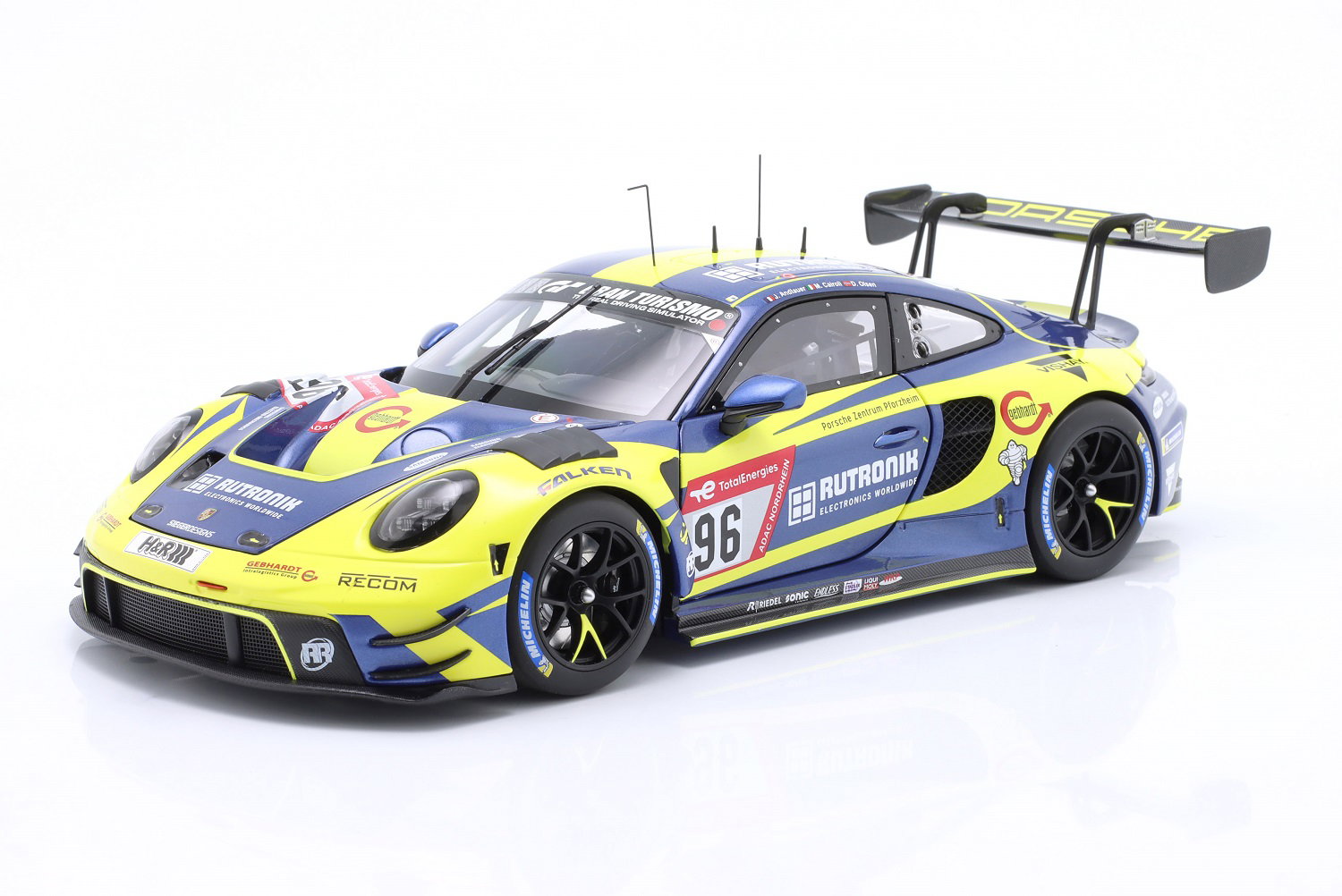 Porsche 911 GT3 R #96 24h N&uuml;rburgring 2023 Rutronik Racing 1:18