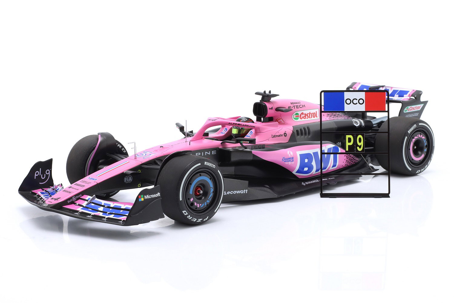 Esteban Ocon BWT Alpine F1 Team A523 Formel 1 Bahrain GP 2023 Limitierte Edition 1:18