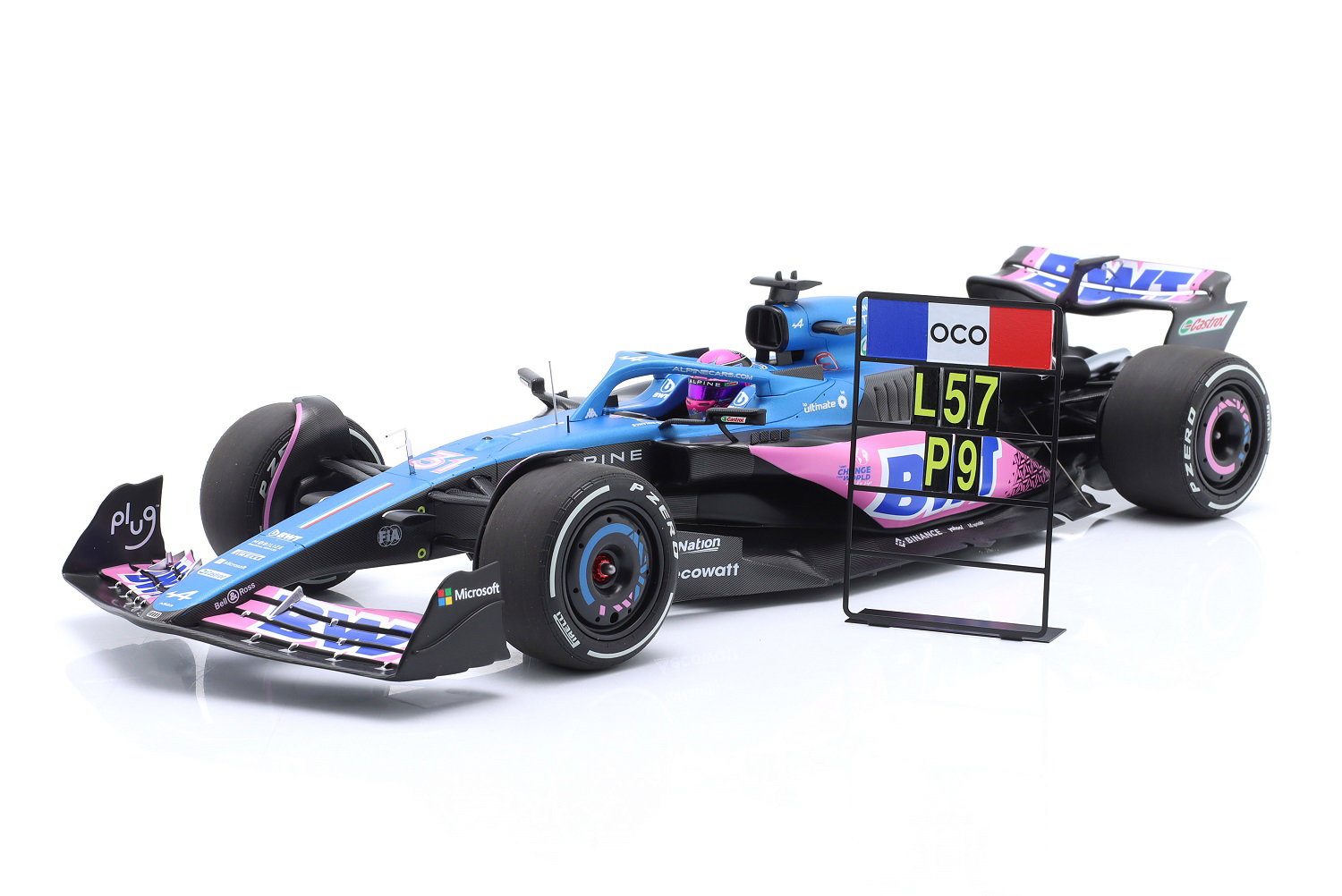 Esteban Ocon BWT Alpine F1 Team A523 Formel 1 Miami GP 2023 Limitierte Edition 1:18